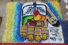 Rangoli prepared by Gujrat Team